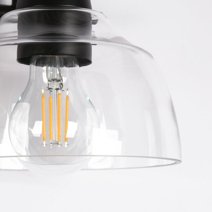 Eldavon 3-Light Black Bathroom Vanity Light