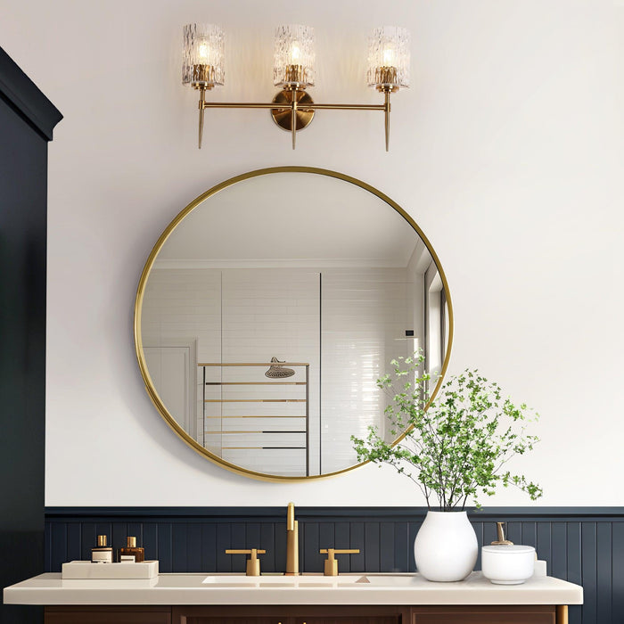Everard 3-Light Brass Bathroom Vanity Light