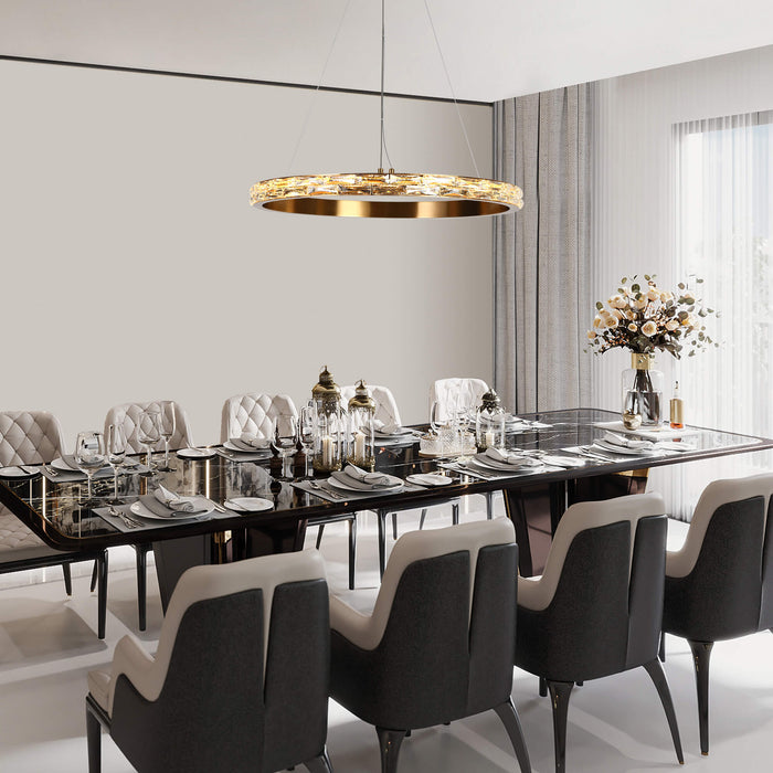 Sledeif 1-Light LED Brass Chandelier