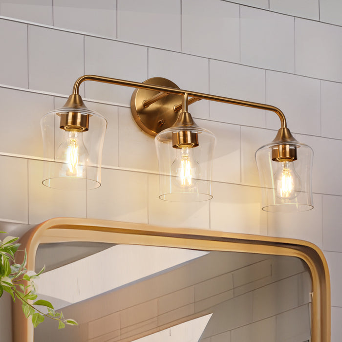 Vynther 3-Light Brass Bathroom Vanity Light