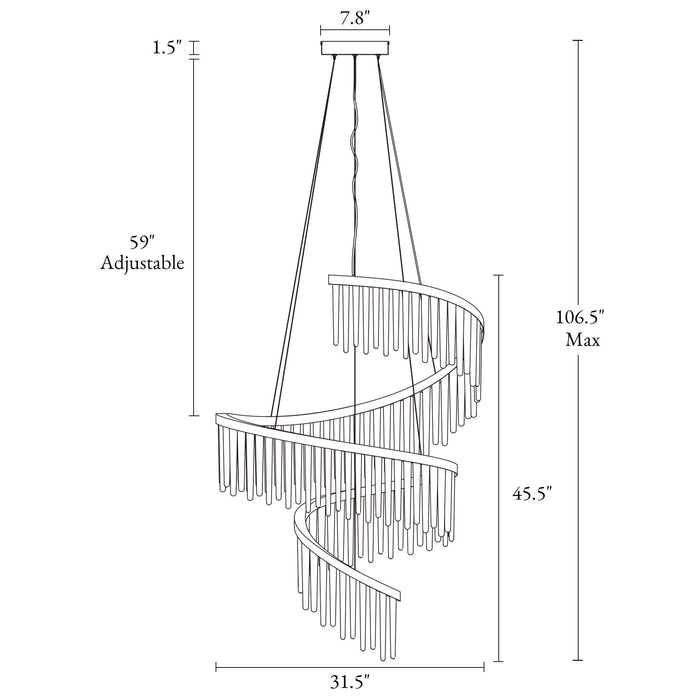 Uranuti 1-Light LED Silver Chandelier