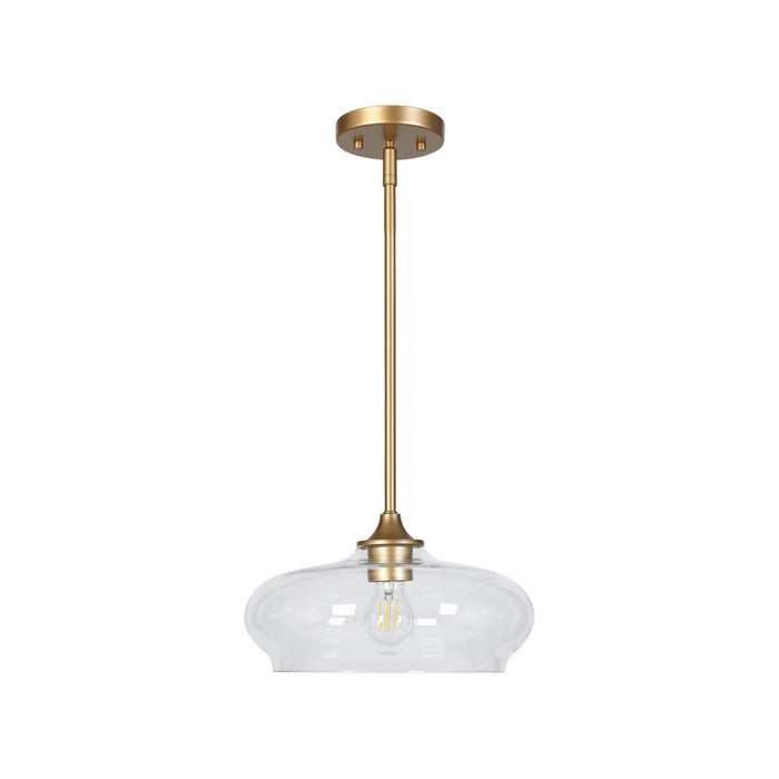 Vynlith 1-Light Gold Pendant Light