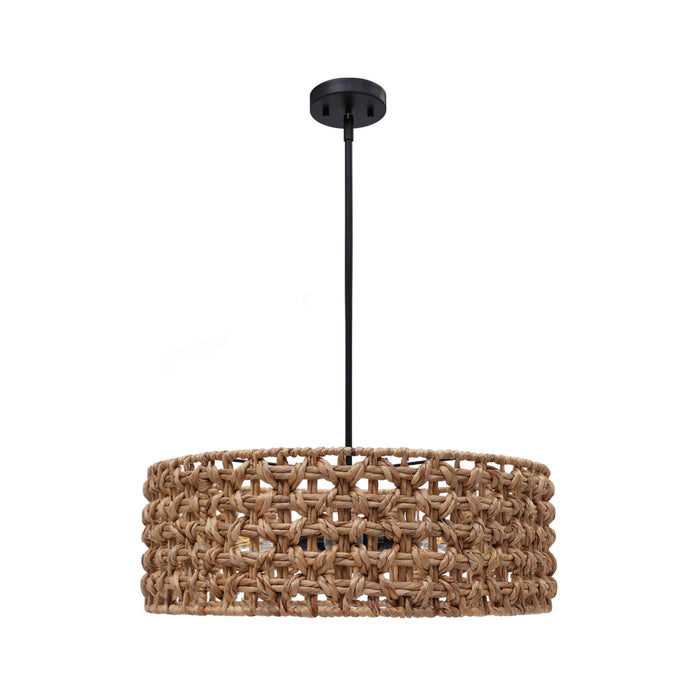 Meyrith 5-Light Wood and Rattan Chandelier