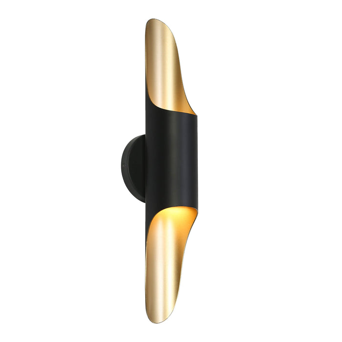 Serolyn 2-Light Black and Gold Wall Sconce