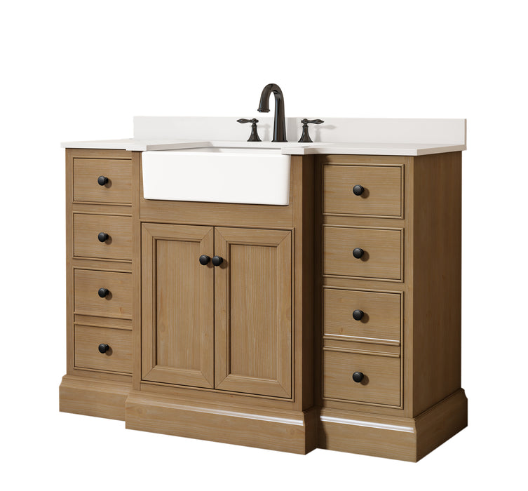 Kelly 48" Single Bathroom Vanity with White Stone Top