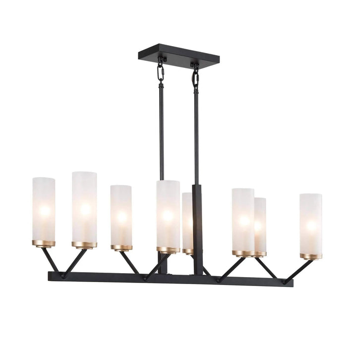 Chalksticks 8-Light 31.5-in Black Modern Linear Kitchen Island Light
