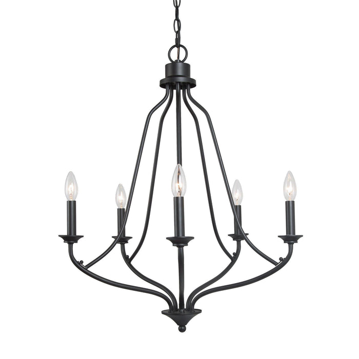 Melirel 5-Light Black Chandelier