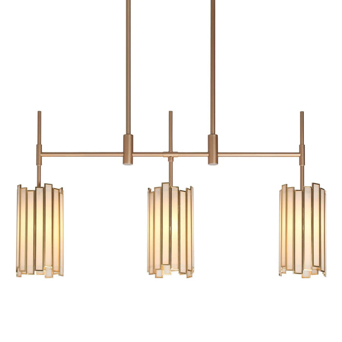 Hemaaolay 3-Light 30-in Gold Modern Linear Kitchen Island Light