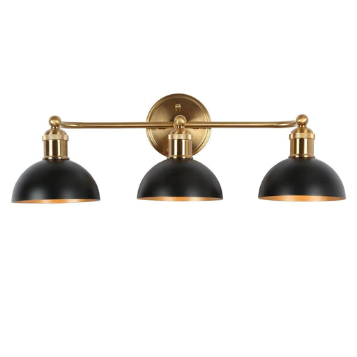 Nephropsidae 3-Light Black and Brass Vanity Light