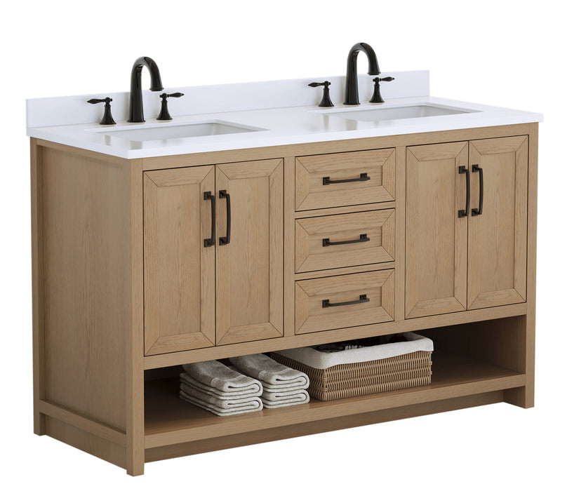 Venice 55" Modern Double Bathroom Vanity
