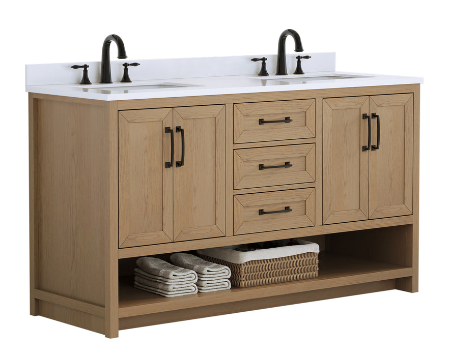 Venice 60" Modern Double Bathroom Vanity