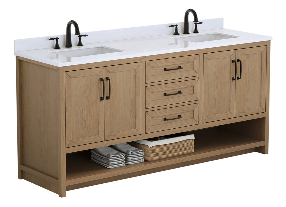 Venice 72" Modern Double Bathroom Vanity