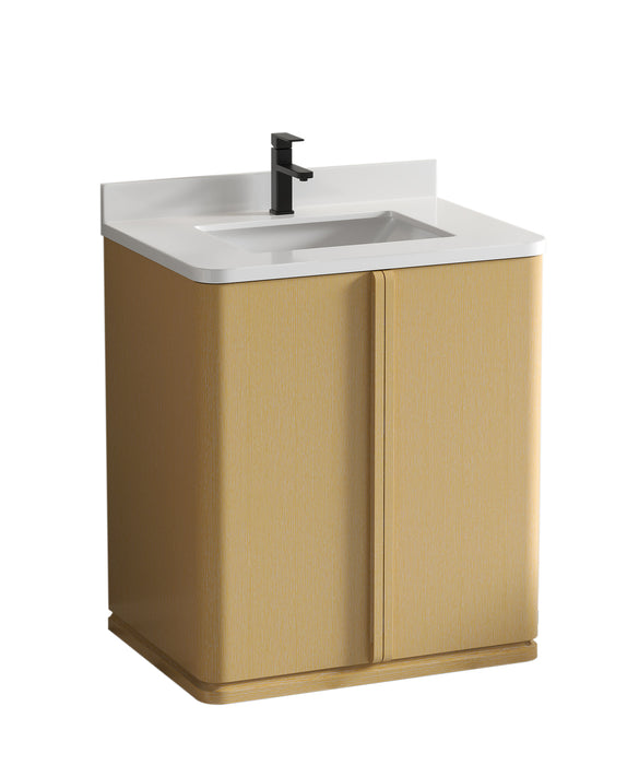 Lucas 30" Natural Oak Free Standing Bathroom Vanity