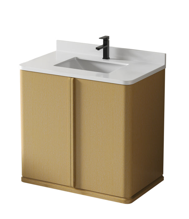 Lucas 36" Natural Oak Free Standing Bathroom Vanity
