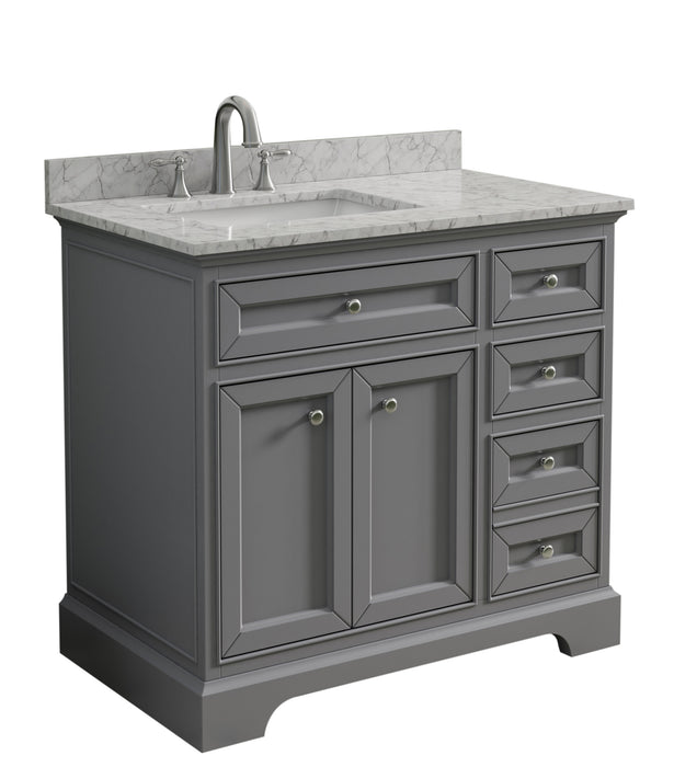 South Bay 37" Gray Single Bathroom Vanity