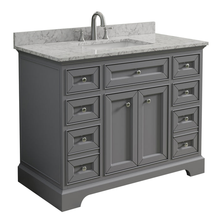 South Bay 43" Gray Single Bathroom Vanity