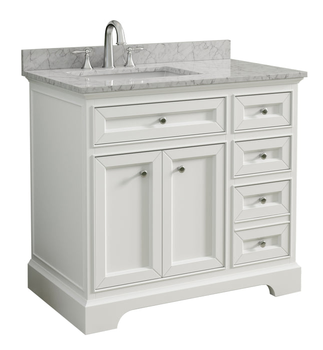 South Bay 37" White Single Bathroom Vanity
