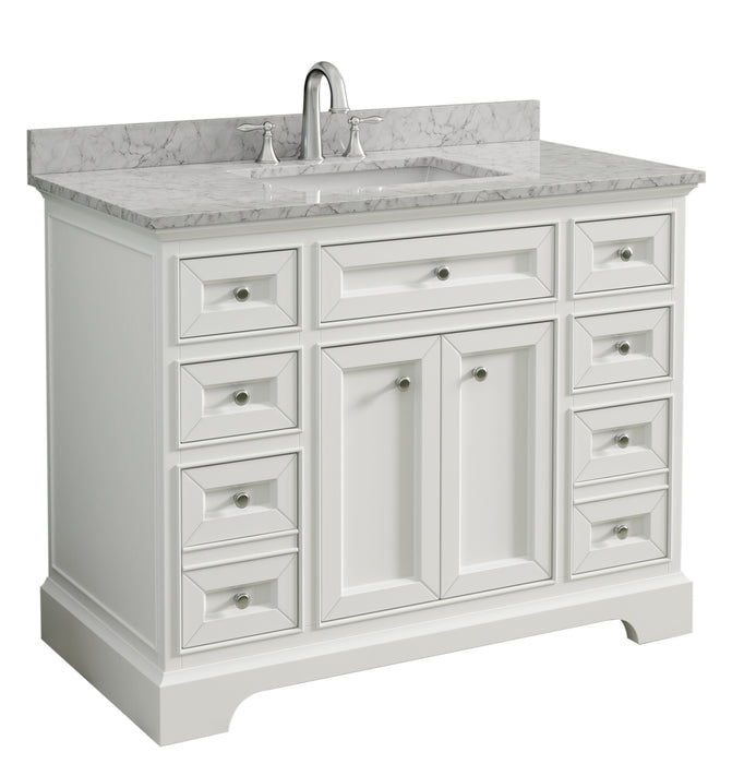 South Bay 43" White Single Bathroom Vanity