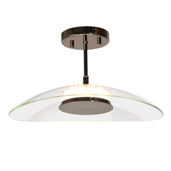 Elynna 1-Light LED Black Semi-Flush Mount Light