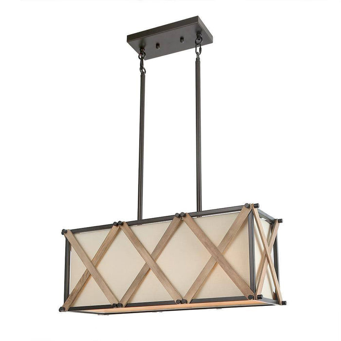 Stenbur 3-Light Wood Island Light