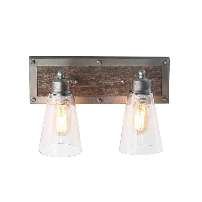 Neleste 2-Light Wood Bathroom Vanity Light