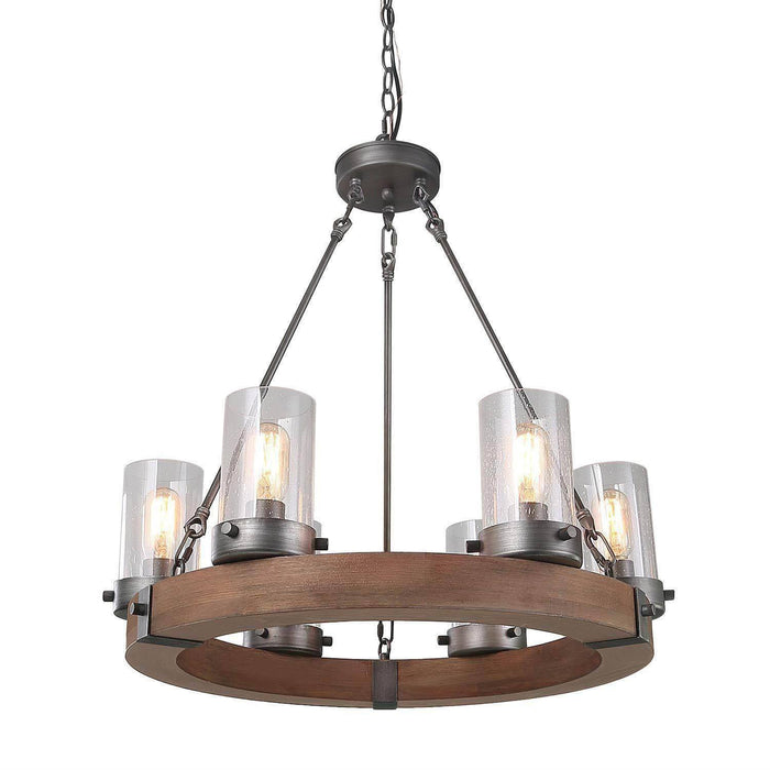 Trogir 6-Light Wood Chandelier