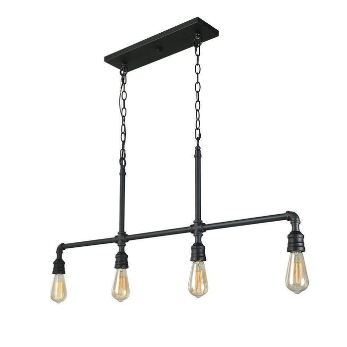 Santina 4-Light Black Island Light