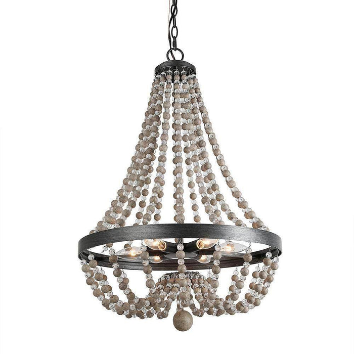 Kaffir 6-Light Wood Chandelier