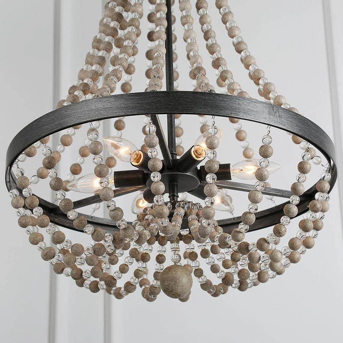 Kaffir 6-Light Wood Chandelier