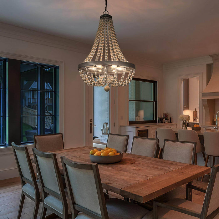 Kaffir 6-Light Wood Chandelier