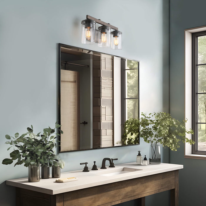 Storin 3-Light Wood Bathroom Vanity Light