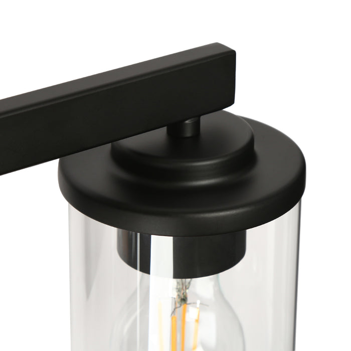 Storin 3-Light Black Bathroom Vanity Light