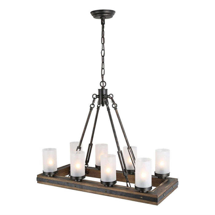 Hespero 8-Light Wood Island Light