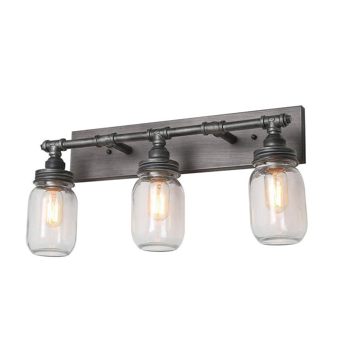 Nettles 3-Light Black Bathroom Vanity Light