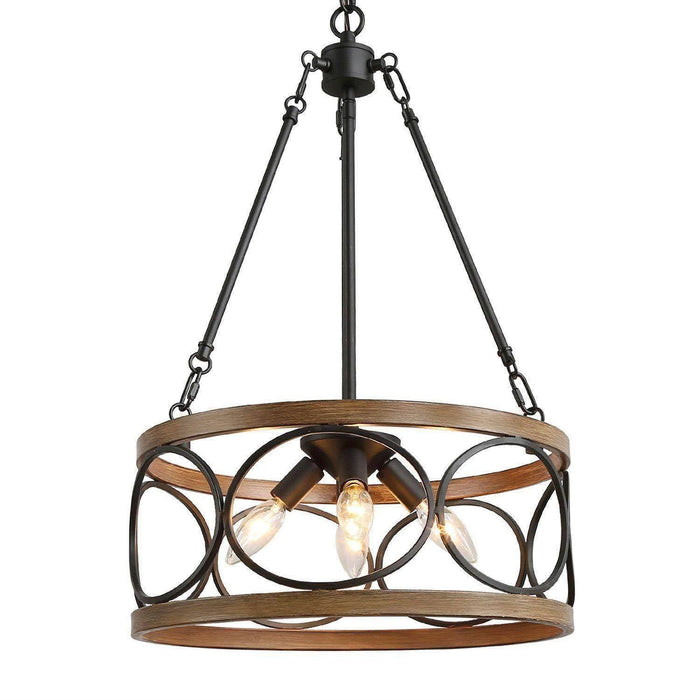 Doliryn 4-Light Wood Chandelier