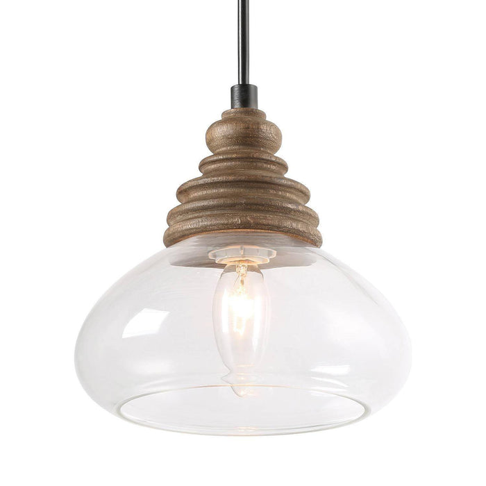 Laguear 1-Light Wood Pendant Light