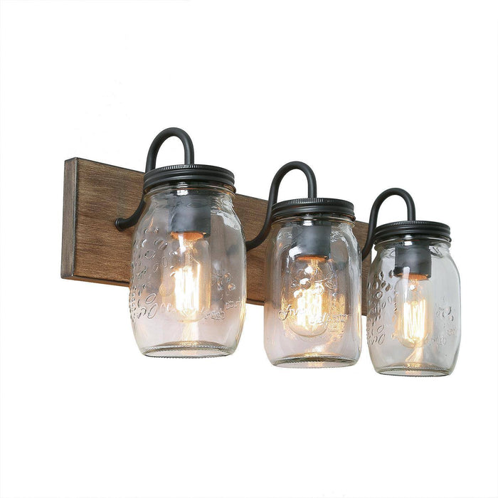 Tuilen 3-Light Wood Bathroom Vanity Light