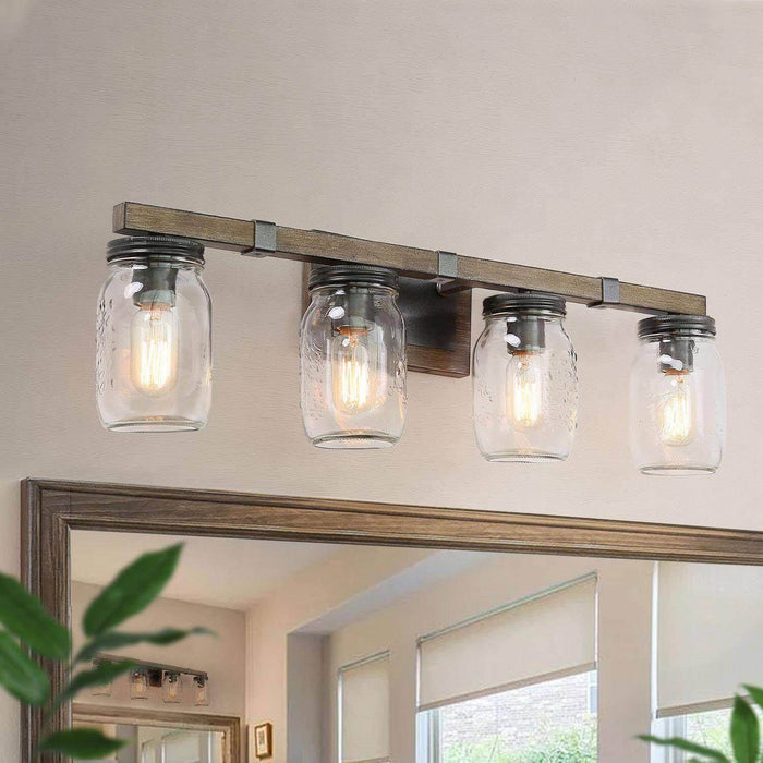 Gerenuk 4-Light Wood Bathroom Vanity Light