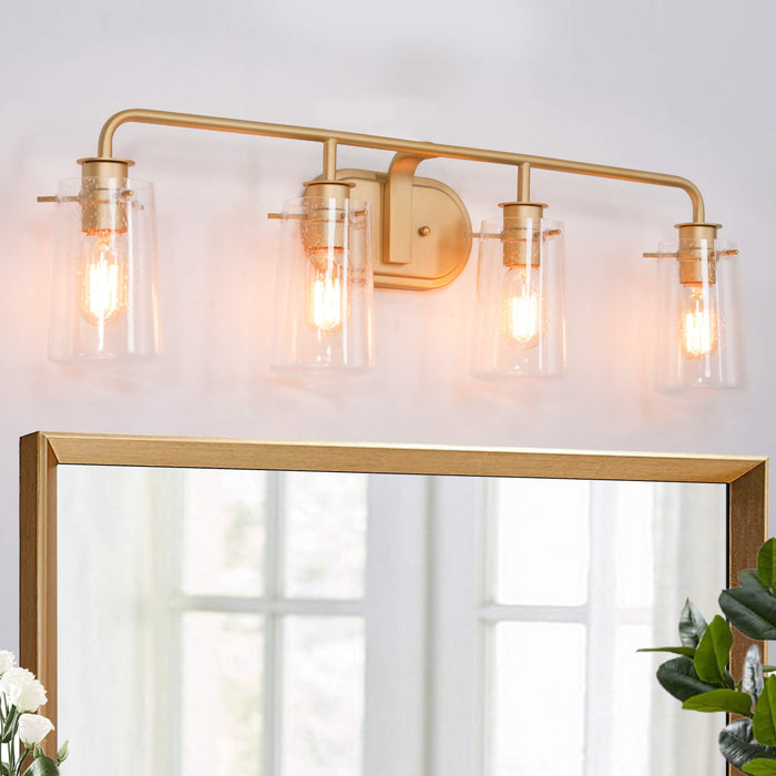 Suntiny 4-Light Gold Bathroom Vanity Light