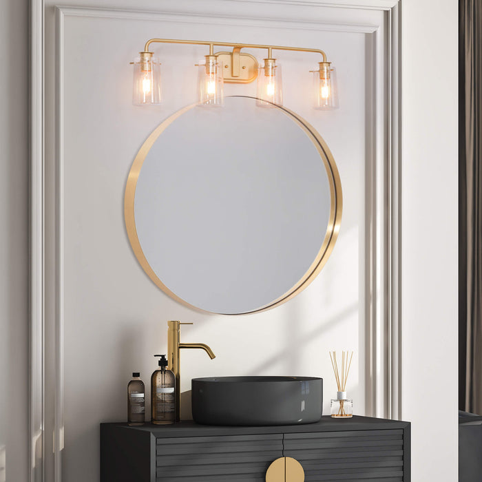 Suntiny 4-Light Gold Bathroom Vanity Light
