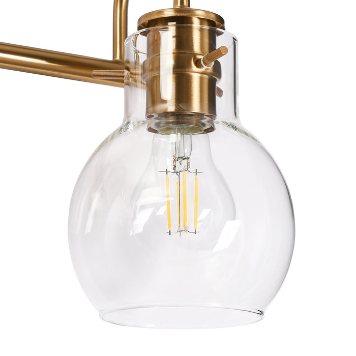 Pleiara 3-Light Brass Bathroom Vanity Light