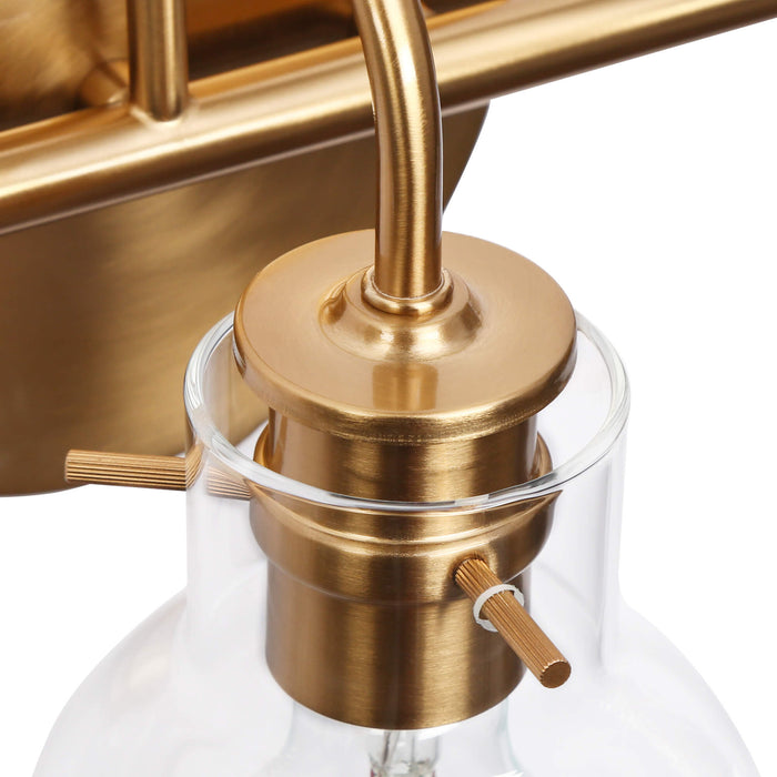 Pleiara 3-Light Brass Bathroom Vanity Light
