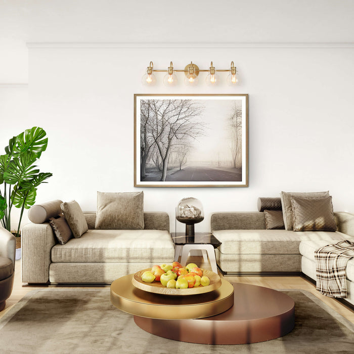 Pleiara 5-Light Gold Bathroom Vanity Light