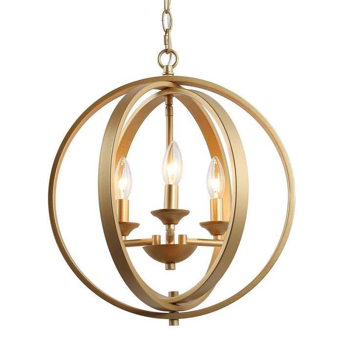 Theona 3-Light Gold Chandelier