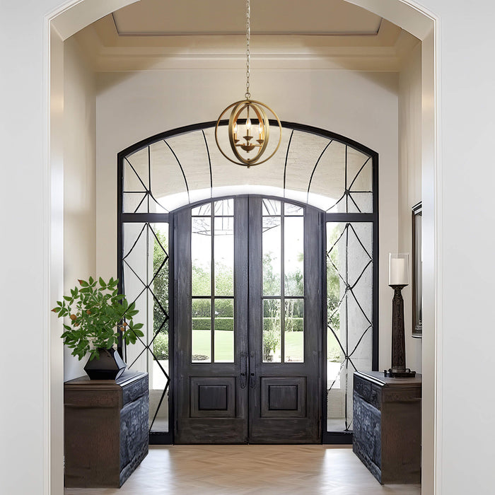 Theona 3-Light Gold Chandelier