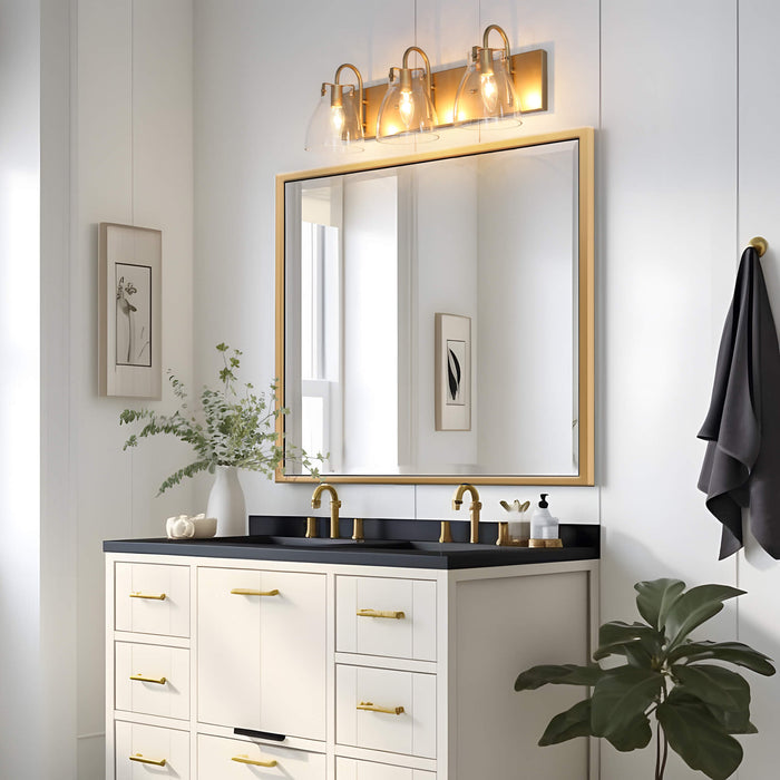 Erynia 3-Light Gold Bathroom Vanity Light