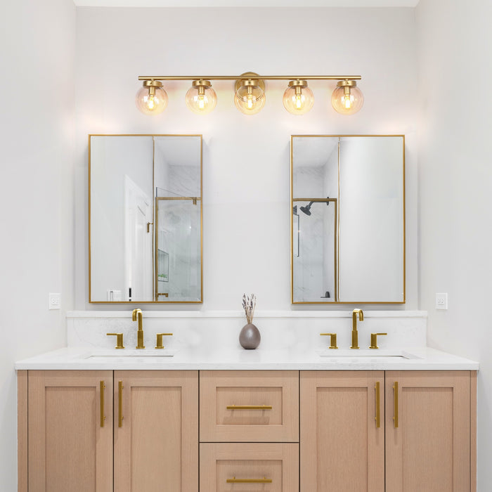 Thanto 5-Light Gold Bathroom Vanity Light