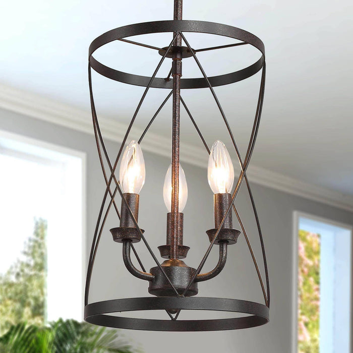Alfeiba 3-Light Rust Chandelier