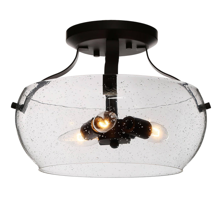 Arauca 3-Light Bronze Semi-Flush Mount Light