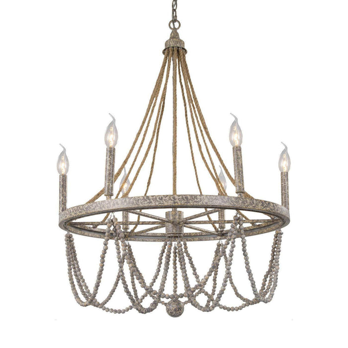 Erclind 6-Light Wood Chandelier